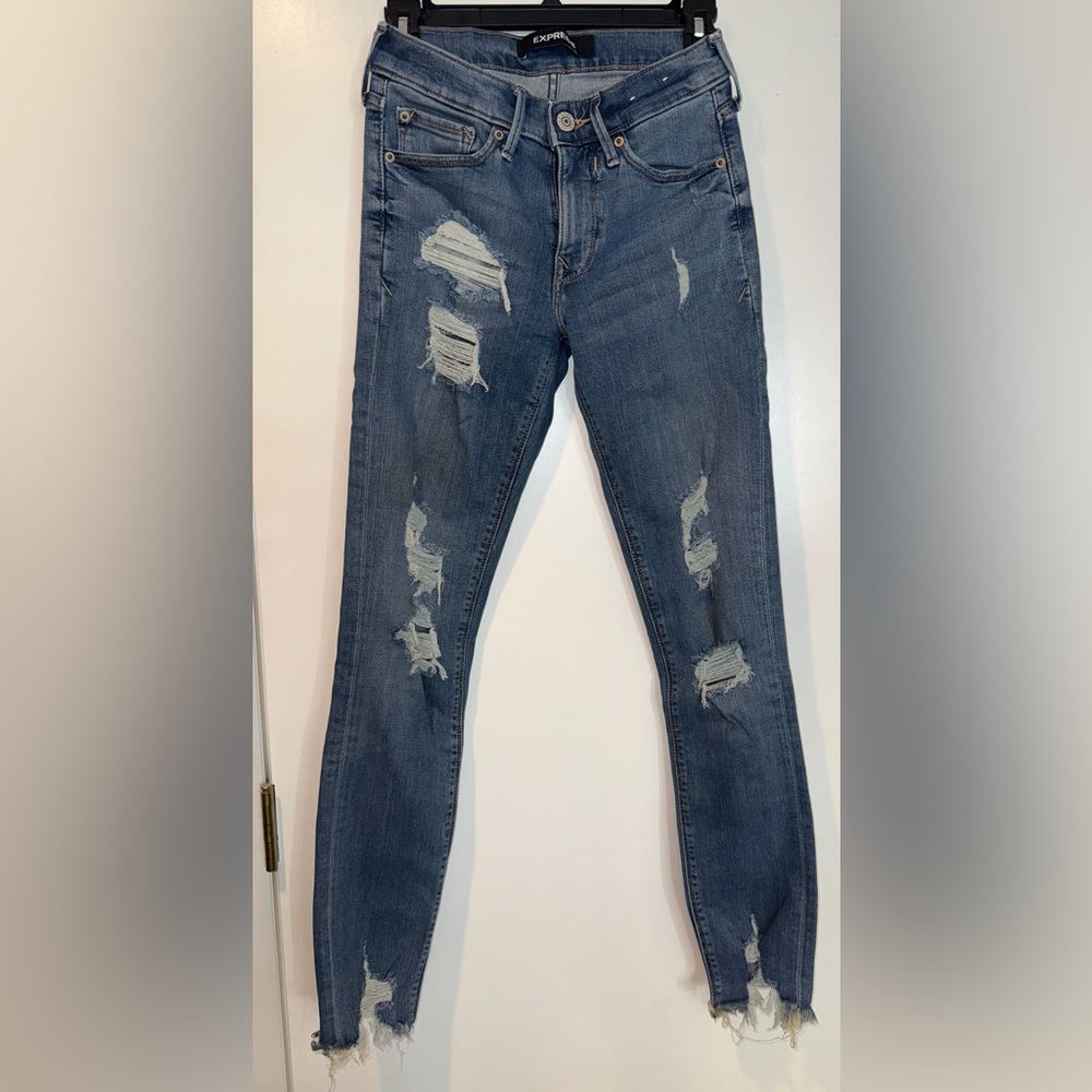 Express Blue Skinny Jeans Classic Denim